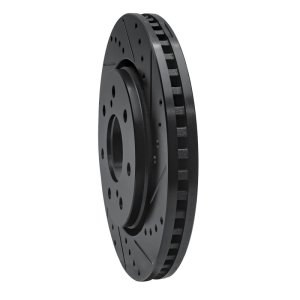 Ford F-150 Brake Rotor (1) - Front Right - R1 Concepts - Drilled & Slotted - Black - `10-`14